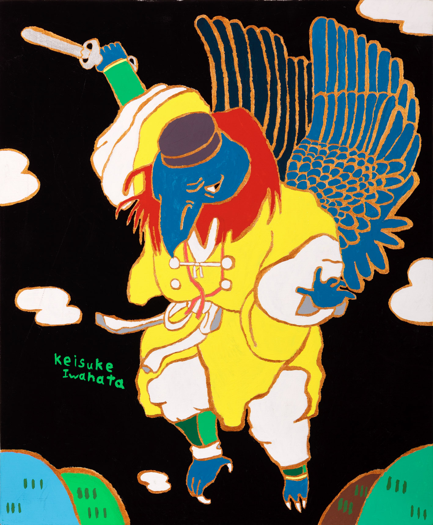 karasu-Tengu, the Winged Long-Nosed Goblin